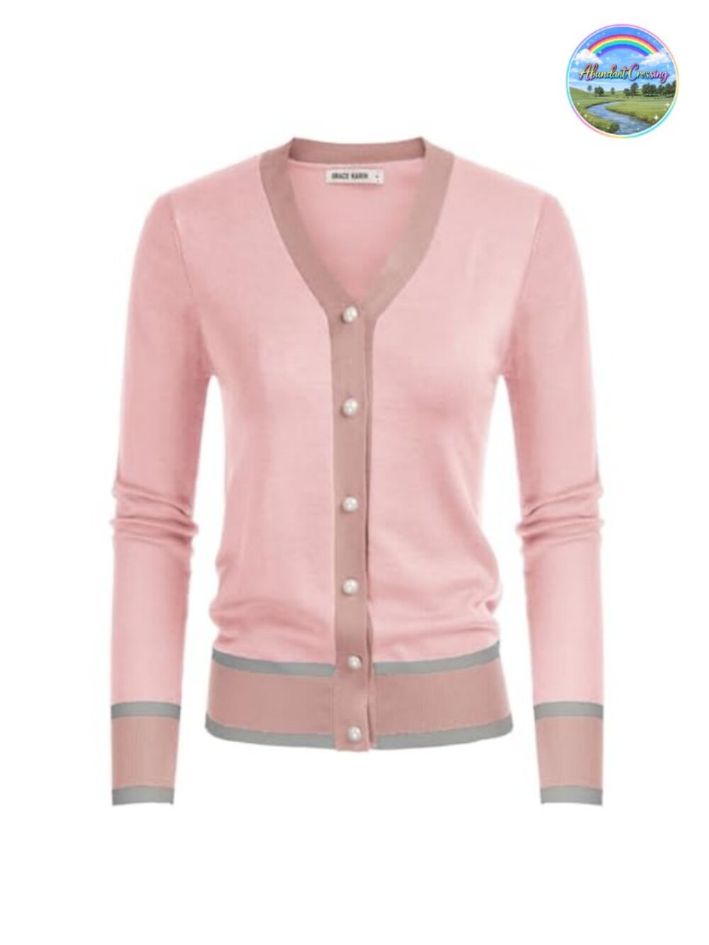 Lightweight Cropped Button Down V-Neck Cardigan Sweater
